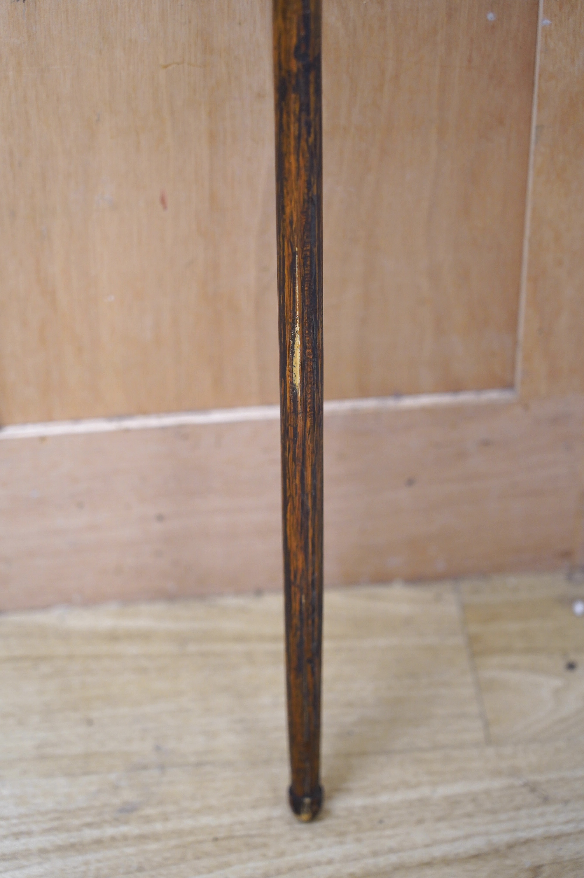 A Maasai spear with iron head, 214cm. Condition - fair, heavily pitted